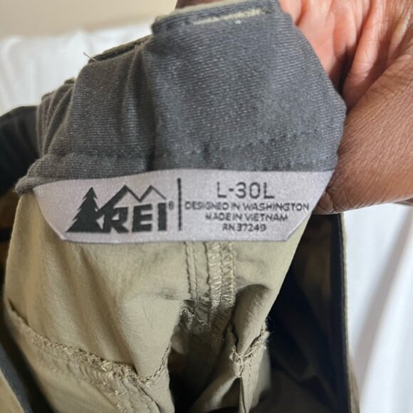 REI Nylon Cargo Pants Mens Size L Brown Baggy Outdoor Hiking Lightweight 30x28 - Picture 3 of 5